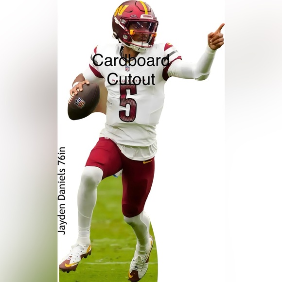 Jayden Daniels Washington Commanders LIFE SIZE Cardboard Cutout with FREE SHIP